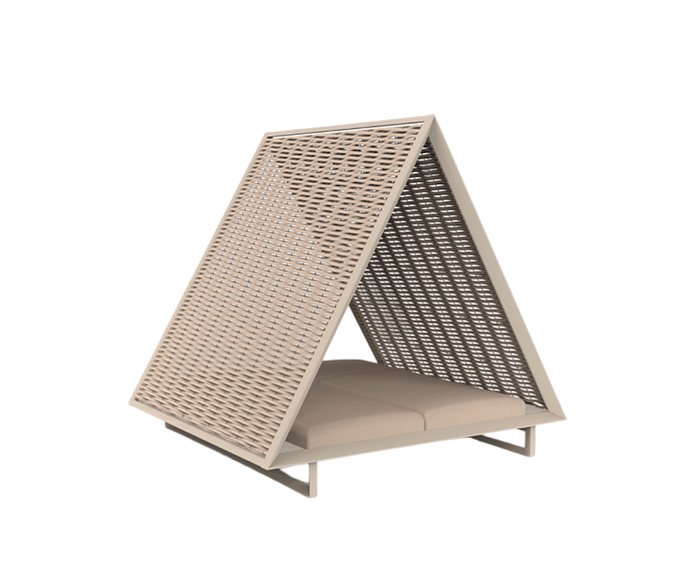 Vineyard Daybed Woven Rope Roof | Vondom