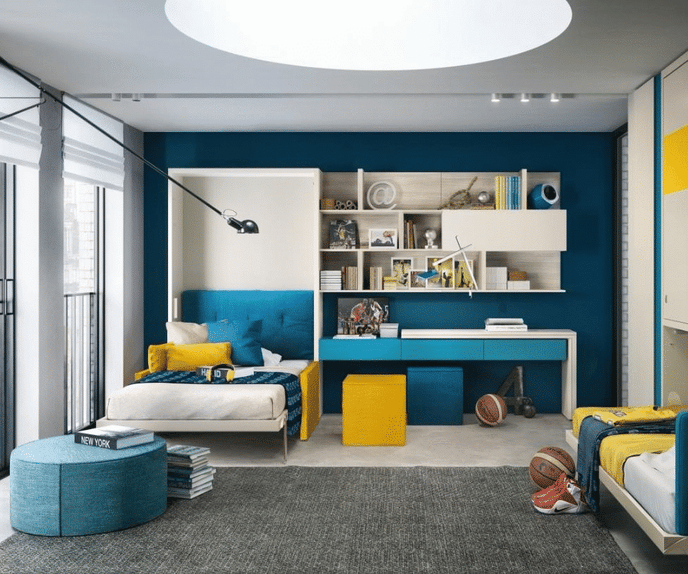 High end Altea Wall Bed With Sofa by Clei Casa Design