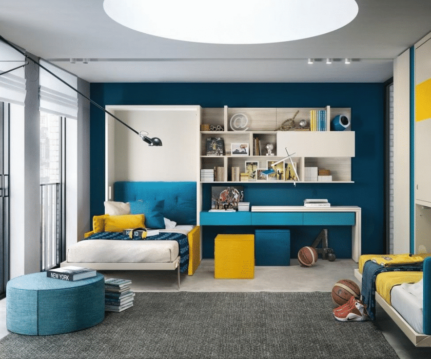 High end Altea Wall Bed With Sofa by Clei Casa Design