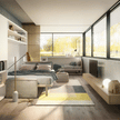 High end Circe Wall Bed With Sofa by Clei Casa Design