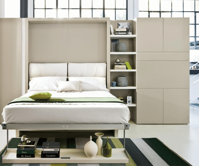 High end Nuovoliolà 10 Wall Bed With Sofa by Clei Casa Design