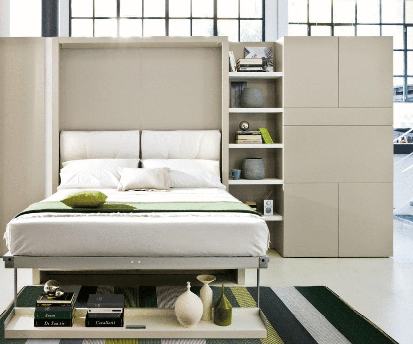 High end Nuovoliolà 10 Wall Bed With Sofa by Clei Casa Design