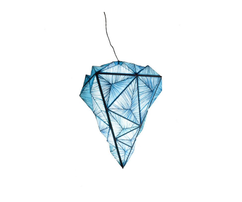 Zooid Diamond Pendant Light Aqua Creations