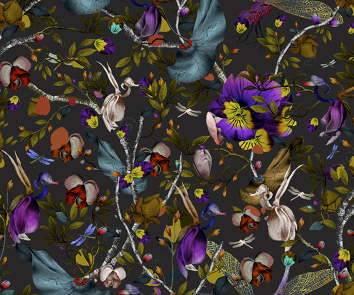 Biophillia Dark Slate Rectangular Rug Moooi