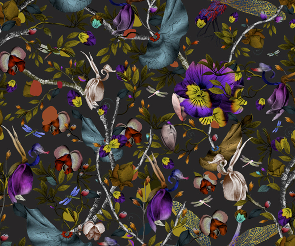 Biophillia Dark Slate Rectangular Rug Moooi