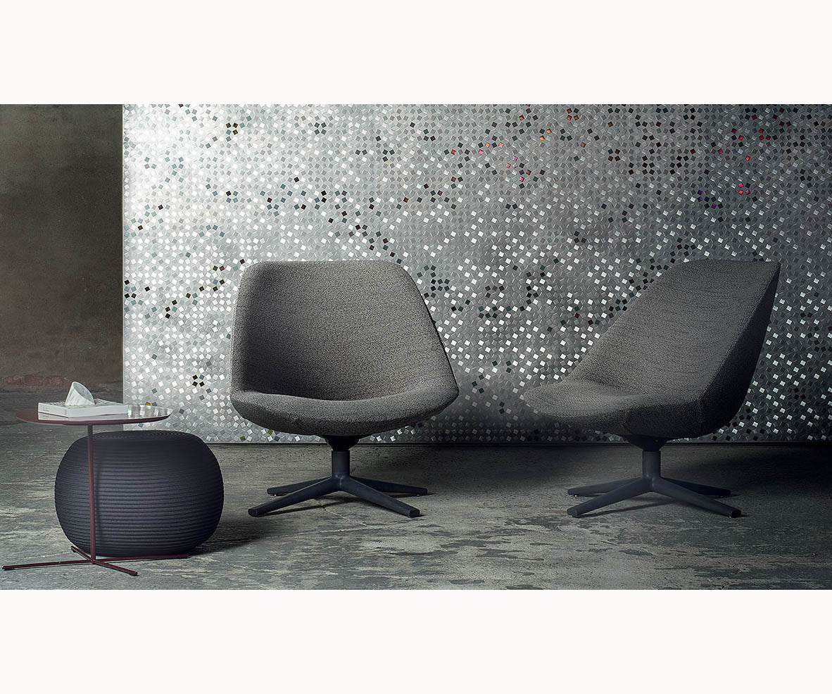 Contemporary and Functional Adele Swiveling Lounge Chair by Paola Lenti Casa Design Group