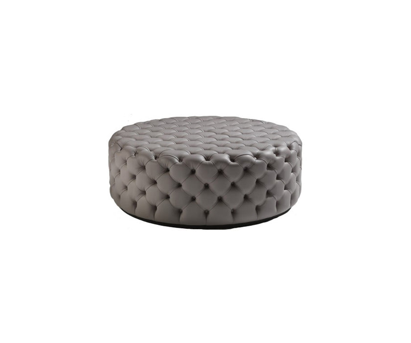 Porada Alcide Pouf Oval with Capitonné