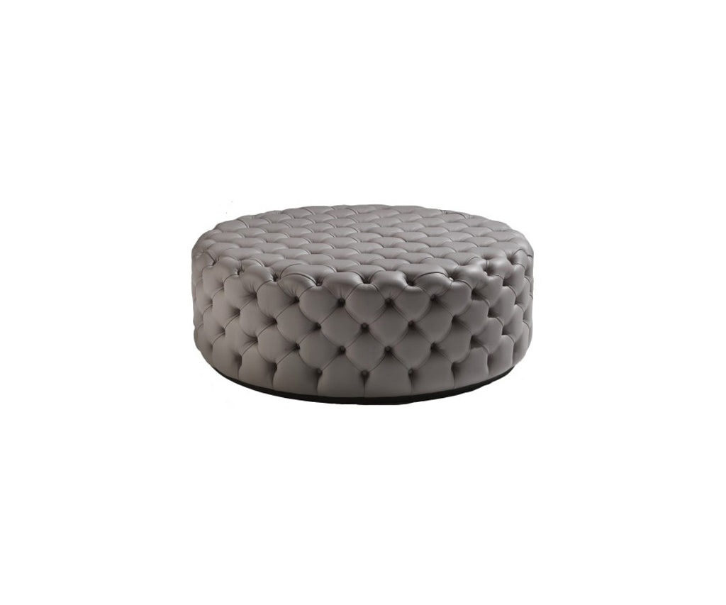 Porada Alcide Pouf Oval with Capitonné