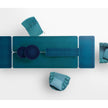 Glossy Aluminum Base and Cristal Top Altopiano Outdoor Dining Table by Paola Lenti Casa Design Group