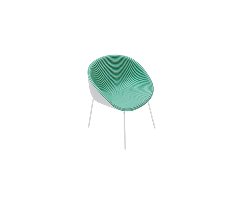Stainless Steel Base Luxury Amable Outdoor Chair by Paola Lenti Casa Design Group
