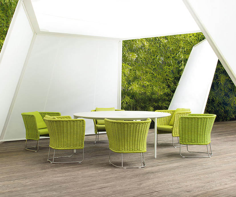 Stylish Stainless Steel Ami Outdoor Dining Chair by Paola Lenti Casa Design Group