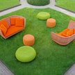 Elegant Handwoven Weaves and Stainless Steel Structure Ami Outdoor Sofa by Paola Lenti Casa Design Group