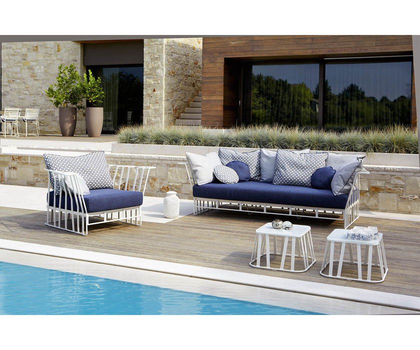 High end Hamptons Graphics ART. 9731 Armchair by Roberti Rattan Casa Design