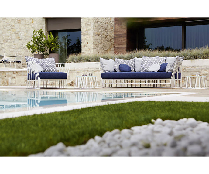 High end Hamptons Graphics ART. 9731 Armchair by Roberti Rattan Casa Design