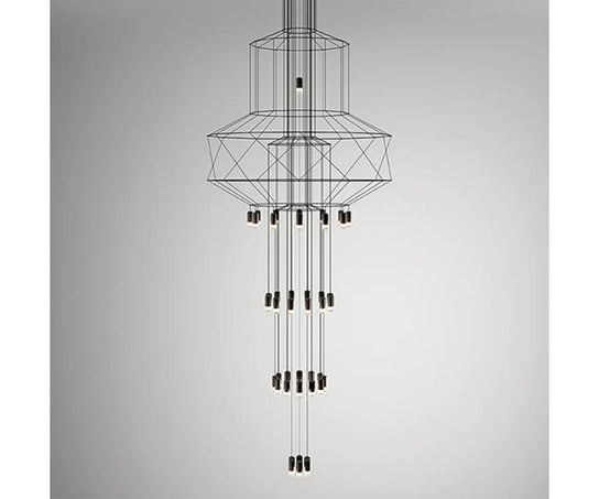 High end Wireflow Chandelier 0375 by Vibia Casa Design