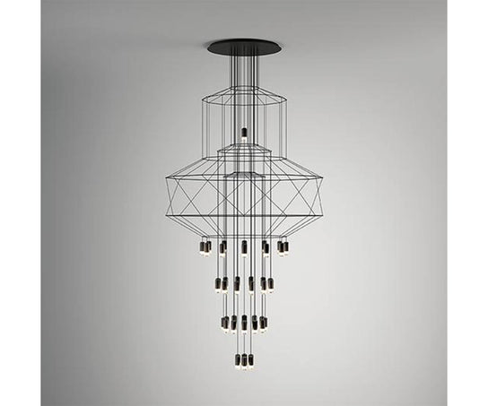 High end Wireflow Chandelier 0374 by Vibia Casa Design