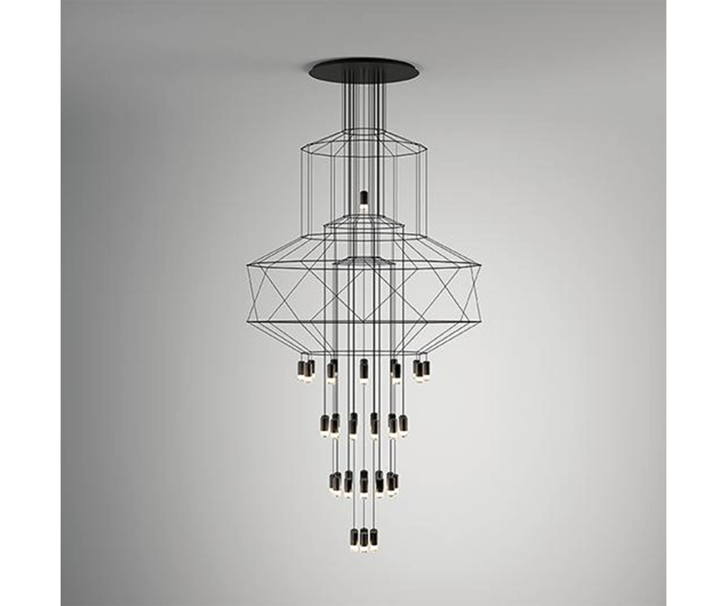 High end Wireflow Chandelier 0374 by Vibia Casa Design