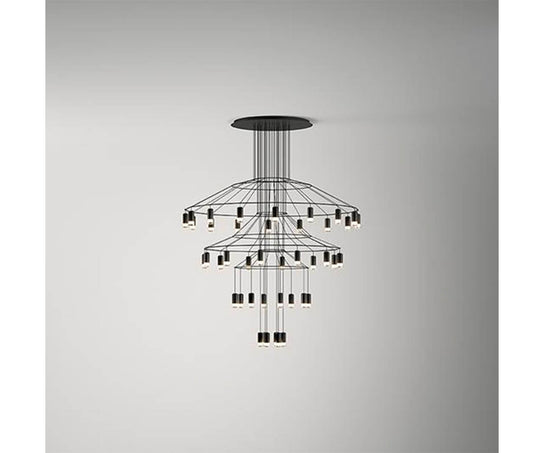 High end Wireflow Chandelier 0377 by Vibia Casa Design