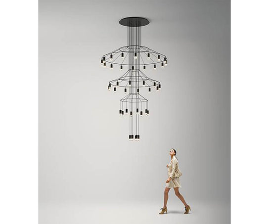 High end Wireflow Chandelier 0378 by Vibia Casa Design
