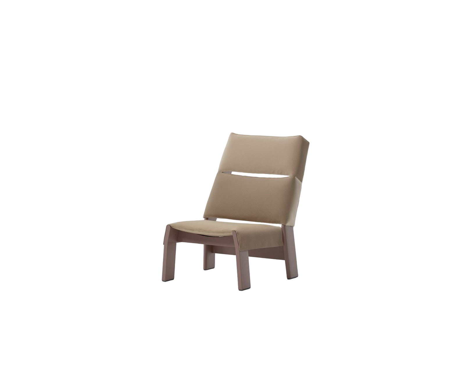 Band Lounge Chair by Kettal outdoor lounge chair in aluminum or teak with fabric upholstery Casa Design Group