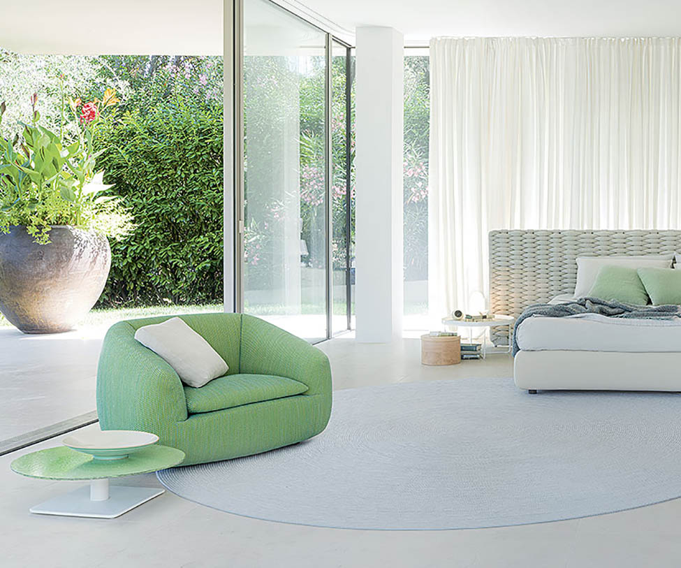 High-end Bask S Lounge Chair by Paola Lenti Perfect for Contemporary Indoor Living Spaces Casa Design Group