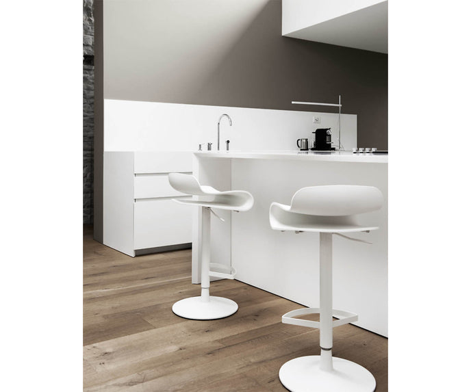 High end BCN Disc Base Bar Stool by Kristalia Casa Design