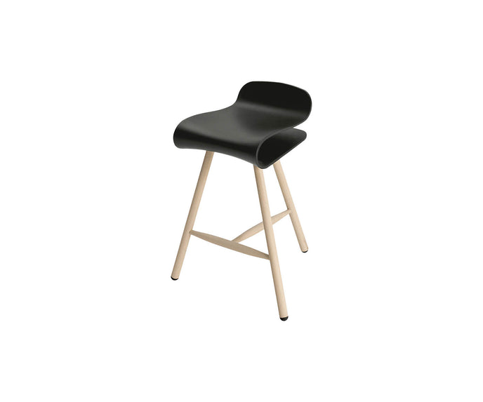 High end BCN Wood Base Stool by Kristalia Casa Design