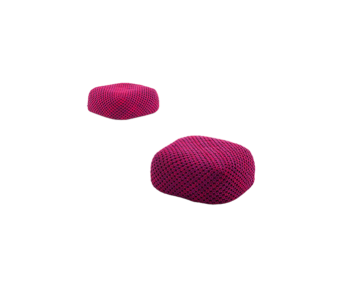 Luxurious Berry Outdoor Pouf by Paola Lenti Perfect for Enhancing Contemporary Spaces Casa Design Group