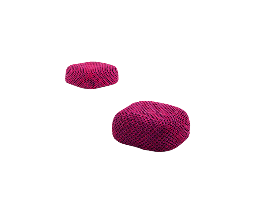 Luxurious Berry Outdoor Pouf by Paola Lenti Perfect for Enhancing Contemporary Spaces Casa Design Group