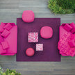 Luxurious Berry Outdoor Pouf by Paola Lenti Perfect for Enhancing Contemporary Spaces Casa Design Group