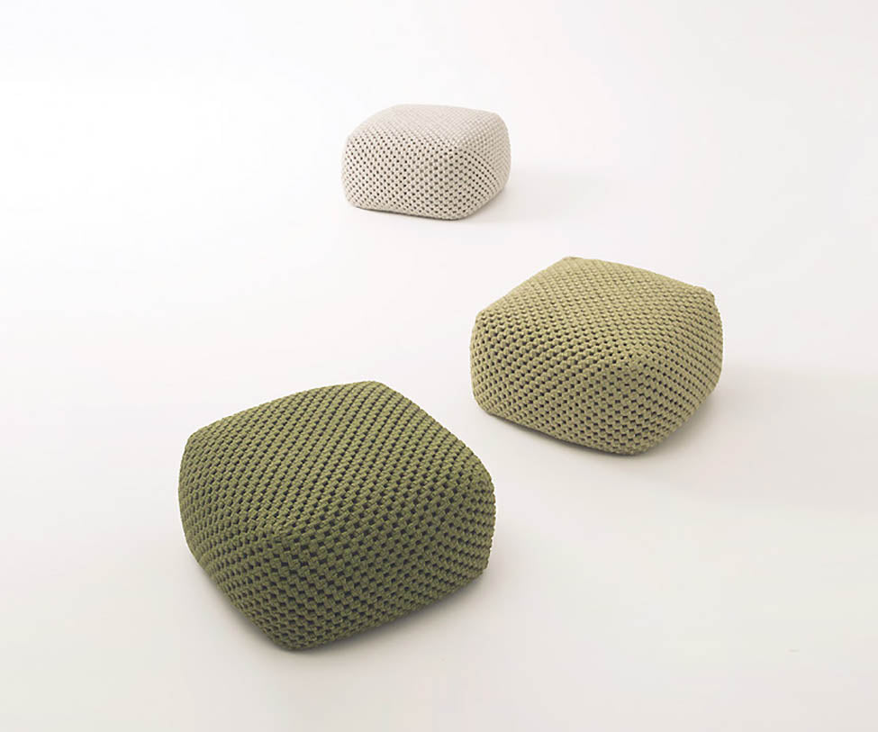 Luxurious Berry Outdoor Pouf by Paola Lenti Perfect for Enhancing Contemporary Spaces Casa Design Group