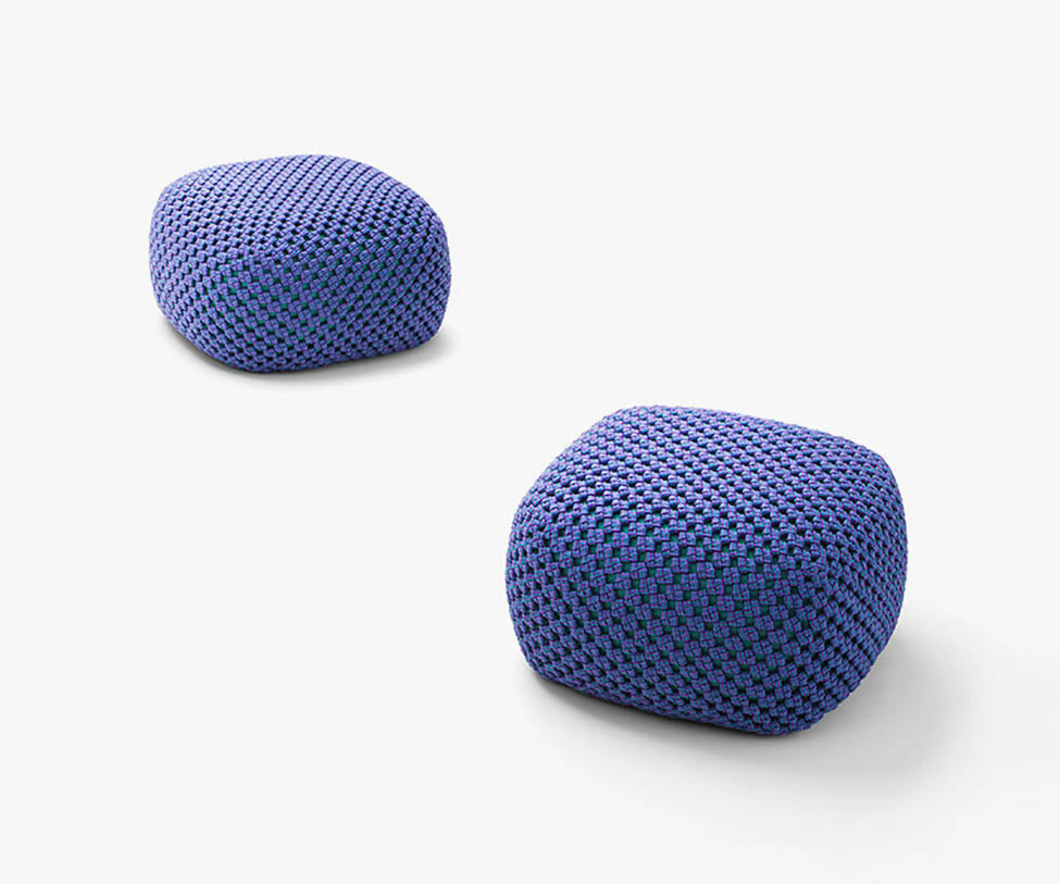 Luxurious Berry Outdoor Pouf by Paola Lenti Perfect for Enhancing Contemporary Spaces Casa Design Group