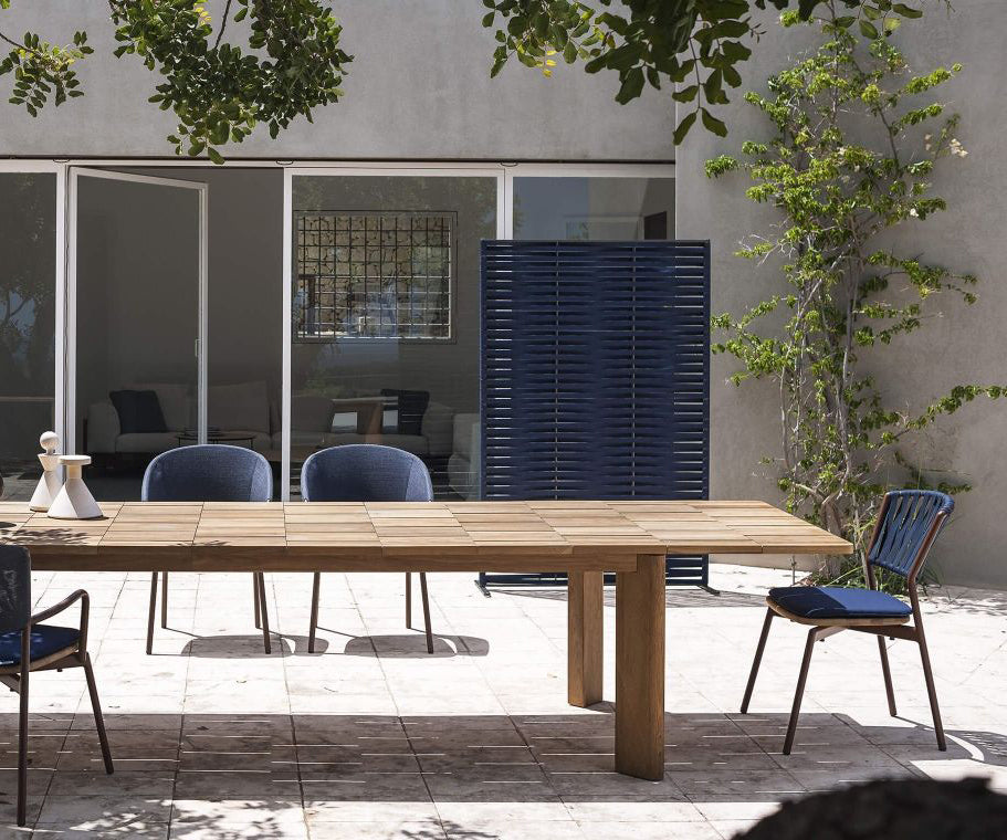 Teak Brick Extendable Outdoor Dining Table by Roda | Casa Design Group