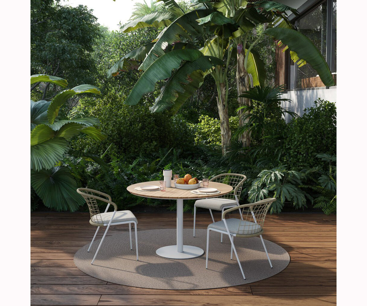 Elegant Butler Low Round Outdoor Dining Table by Royal Botania | Casa Design Group