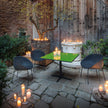 Café Outdoor Dining Table by Paola Lenti with Unique Luce Top | Casa Design Group
