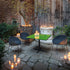 Café Outdoor Dining Table by Paola Lenti with Unique Luce Top | Casa Design Group
