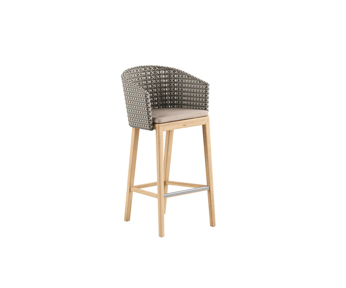 Teak Outdoor Calypso Barstool by Royal Botania | Casa Design Group