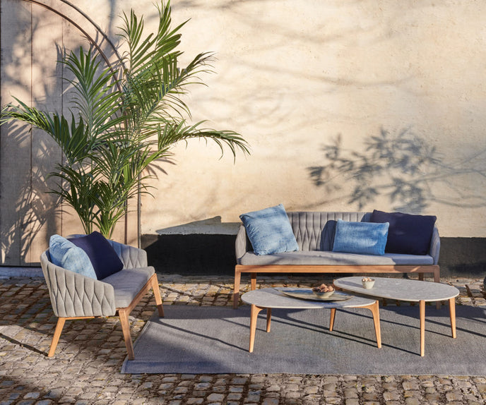Premium Teak Calypso Outdoor Benches by Royal Botania Casa Design Group