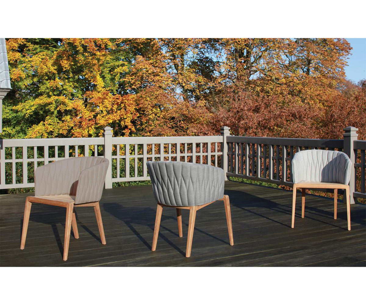 Stylish Teak Calypso Outdoor Dining Armchair by Royal Botania Casa Design Group