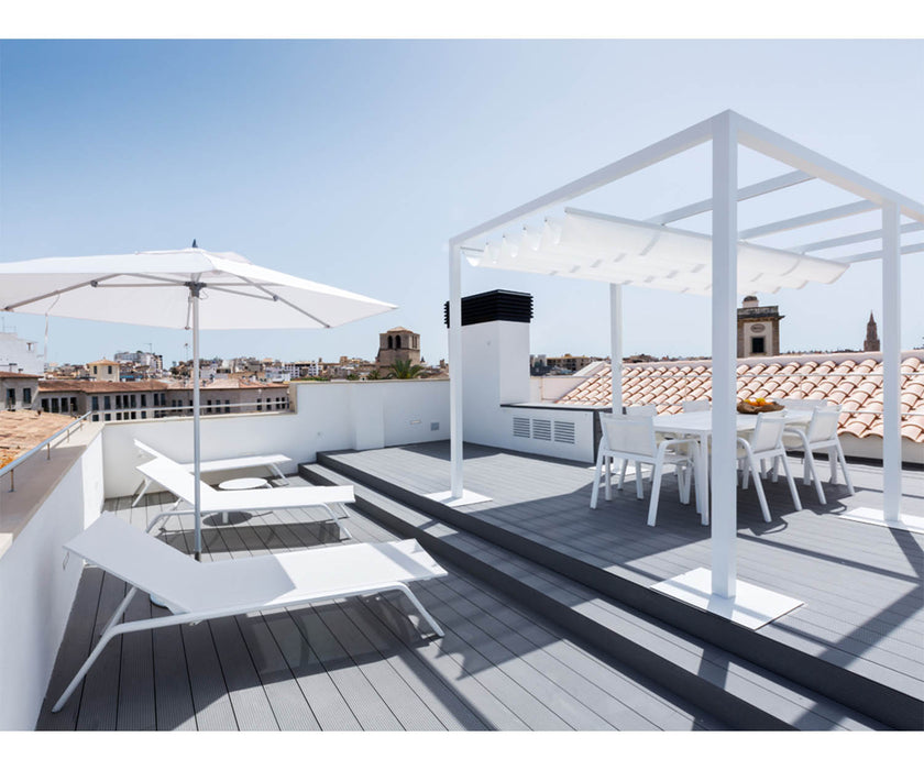 High end Pergola Folding Roof Pavilion by Gandia Blasco Casa Design