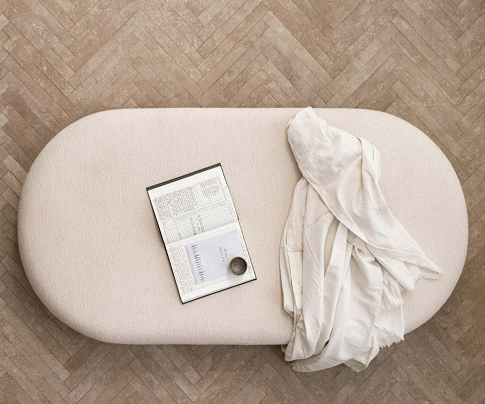 Cask Ottoman by Expormim in natural rattan with upholstered cushion Casa Design Group