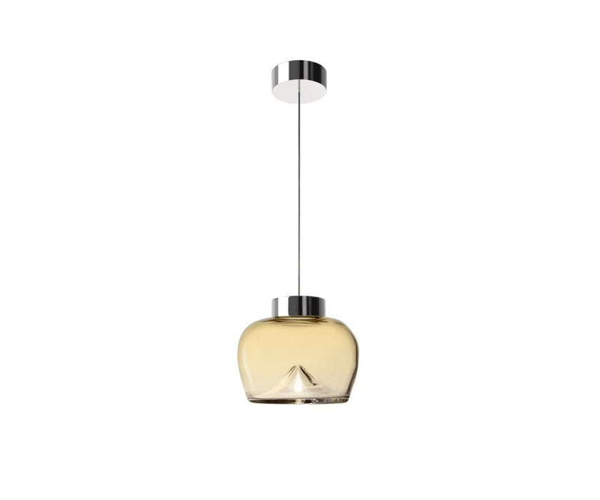 Leucos Aella Bold Suspension Amber and Chrome