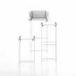 High end Textile Stool with Backrest by Gandia Blasco Casa Design