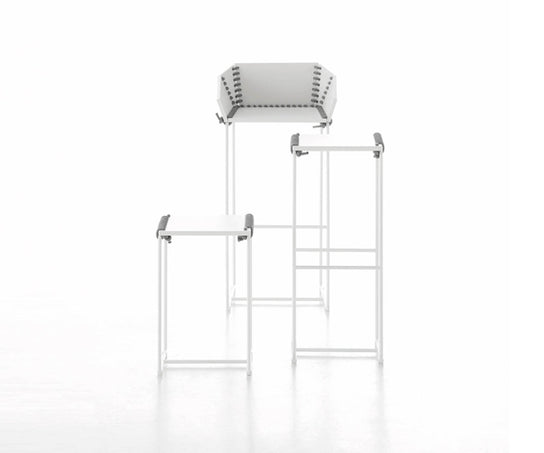 High end Textile Stool with Backrest by Gandia Blasco Casa Design