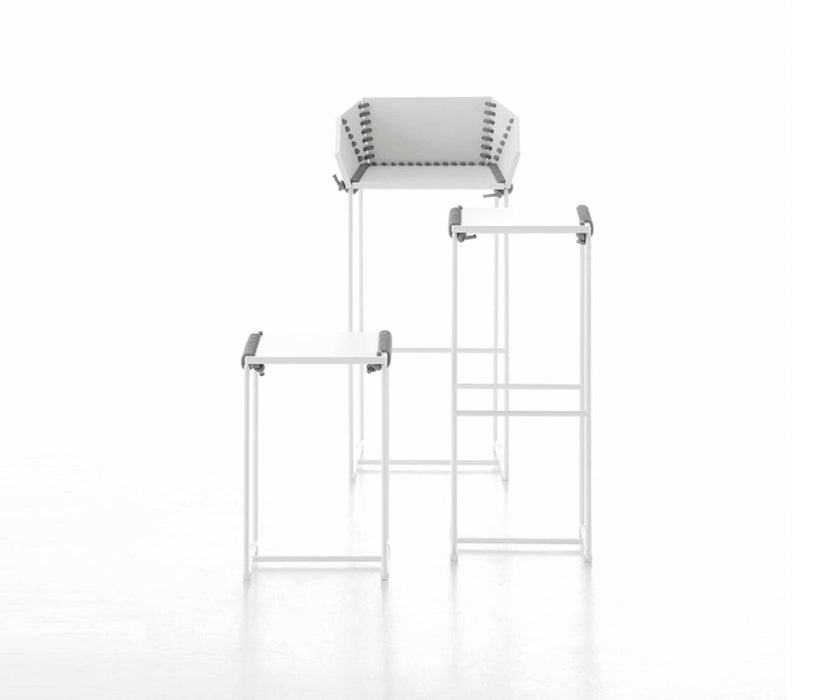 High end Textile Stool with Backrest by Gandia Blasco Casa Design