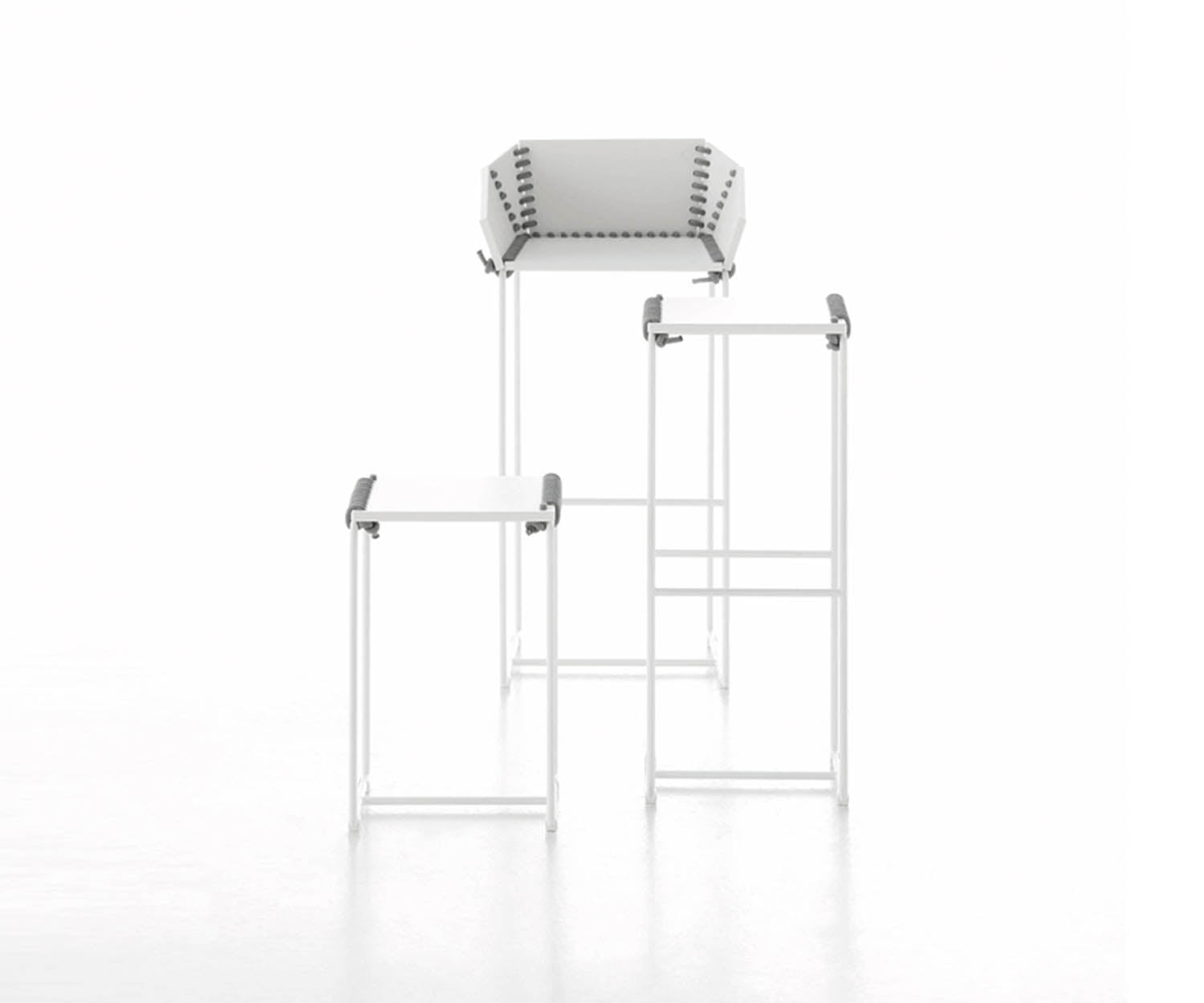 High end Textile Stool with Backrest by Gandia Blasco Casa Design