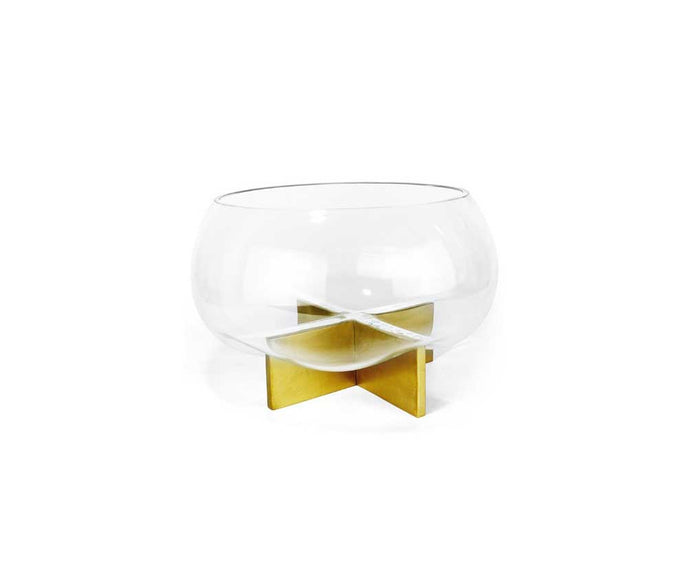 Gravity Cross Low Vase