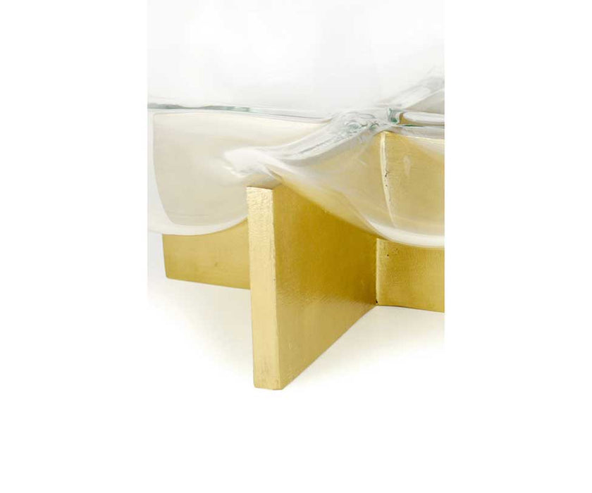 Gravity Cross Low Vase