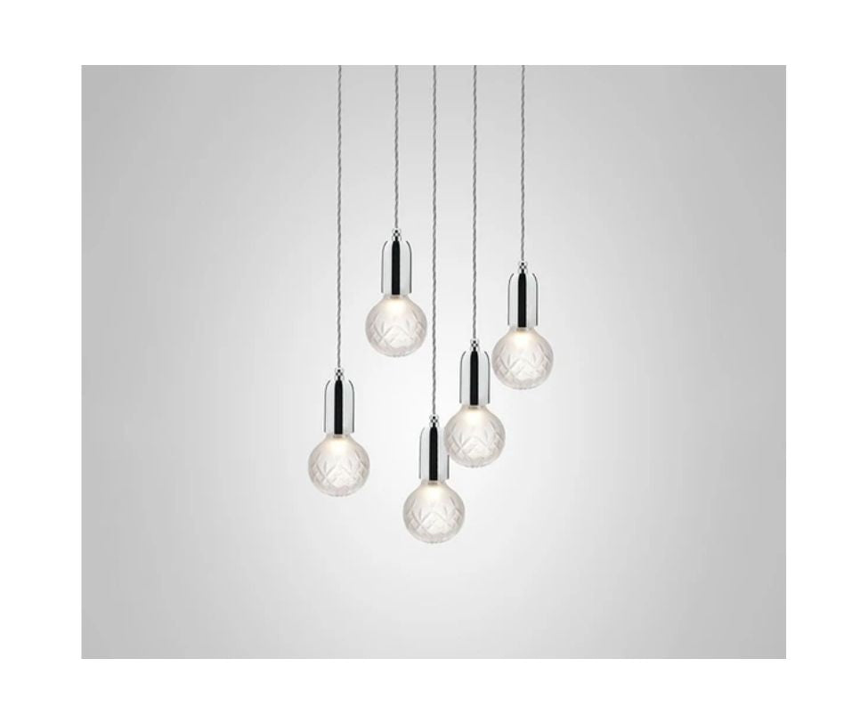High End Crystal Bulb Chandelier 5 Piece by Lee Broom Casa Design Group