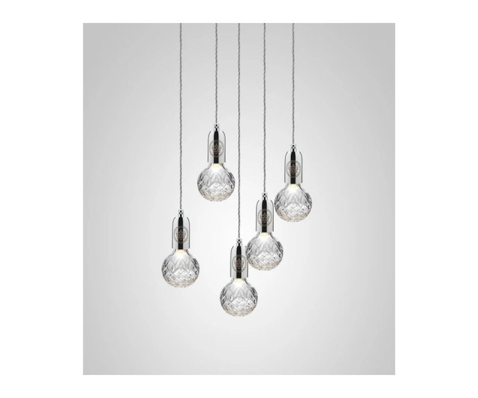 High End Crystal Bulb Chandelier 5 Piece by Lee Broom Casa Design Group